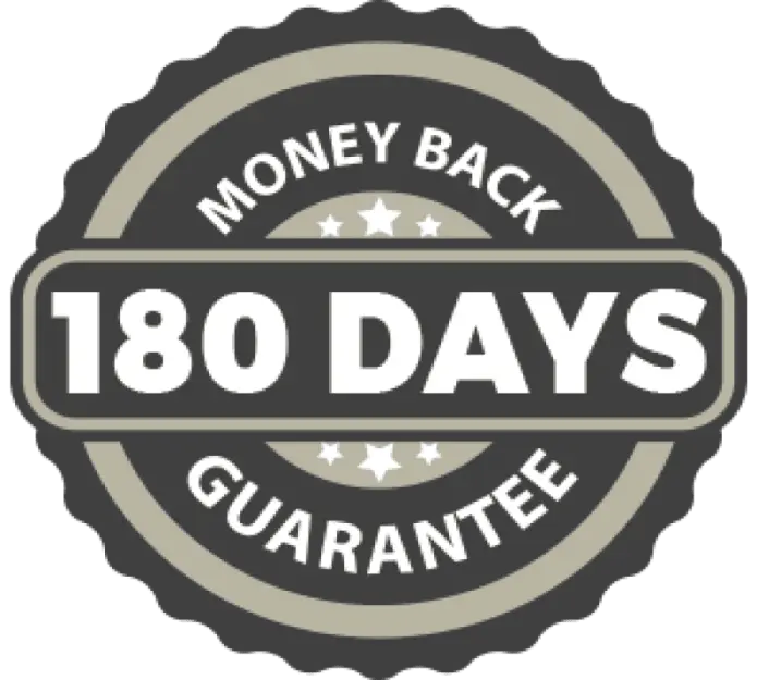 180 days money back guarantee